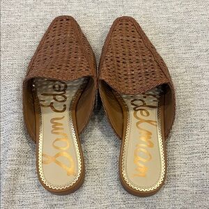 Sam Edelman Tan Woven Mules
